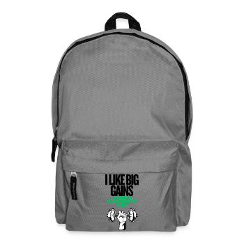 Chemise de sport drôle Big Gains - Sac à dos - gris éléphant - Devant