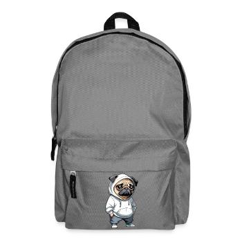 Pug Hoodie Stadtstyle - Backpack - elephant grey - Front