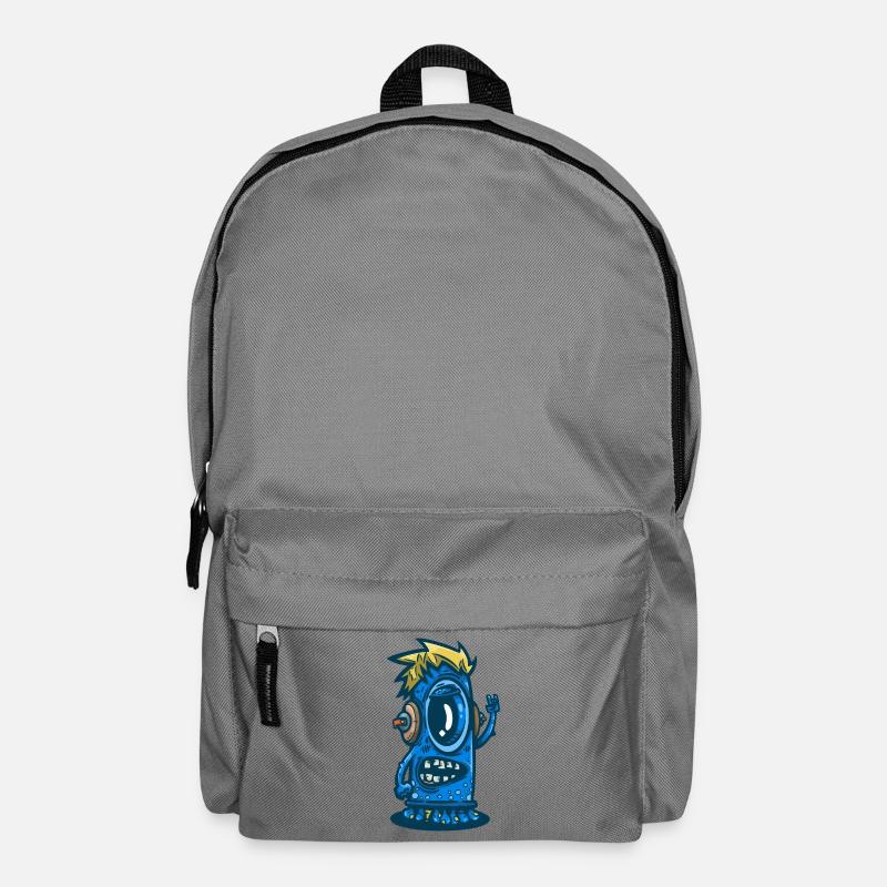 Blue Monster mit Kopfhörern - Rucksack - Mittelgrau