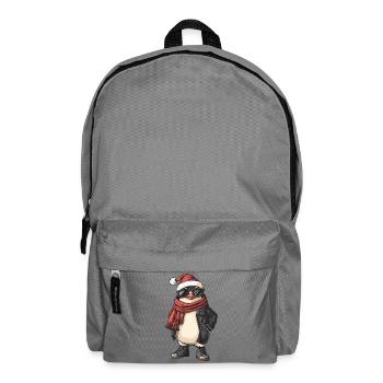 Penguin Christmas Winter - Backpack - elephant grey - Front