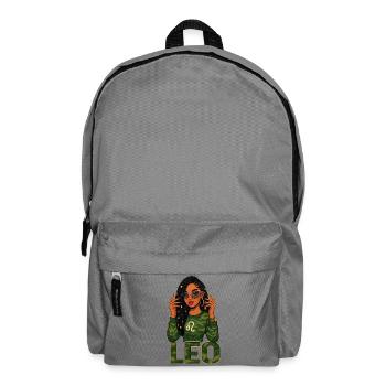 Löwenkönigin – Lock-Afro-Mädchen Strahlende Kraft - Rucksack - Mittelgrau - Vorne