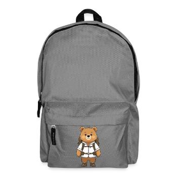 Abenteuerbär mit Rucksack - Rucksack - Mittelgrau - Vorne