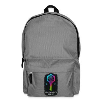 256-Bit-Cybersicherheitskryptograph - Rucksack - Mittelgrau - Vorne