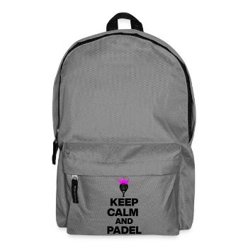 KEEP CALM AND PADEL! SMASH IT PADEL FANS AND SPORTS - Backpack - elephant grey - Front