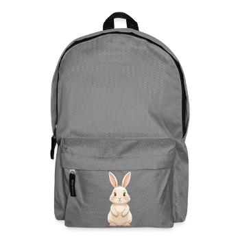 Süßer Hase Cartoon Illustration - Rucksack - Mittelgrau - Vorne
