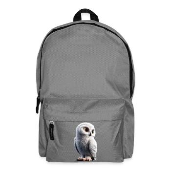 Snowy Owl White Owl Owl Owl Owl Snow Owl - Backpack - elephant grey - Front