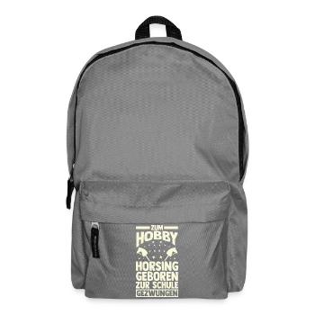 Steckenpferd Hobbyhorse Hobby Horsing - Rucksack - Mittelgrau - Vorne