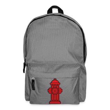 Classic Bold Red Fire Hydrant - Backpack - elephant grey - Front