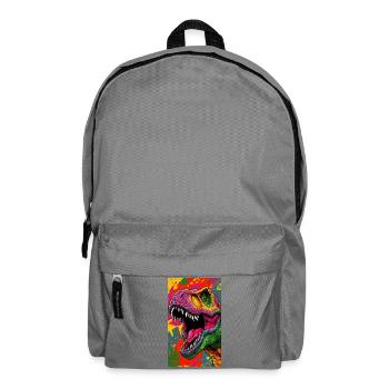 Dinosaurier - Rucksack - Mittelgrau - Vorne