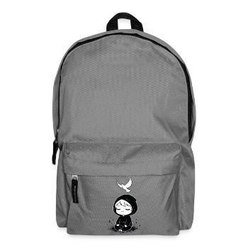 Child Hoodie Meditation Peace Dove - Backpack - elephant grey - Front