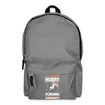 Steckenpferd Hobbyhorse Hobby Horsing - Rucksack - Mittelgrau - Vorne