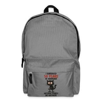 50th Wedding Anniversary Gift Husband Husband Wife - Backpack - elephant grey - Front