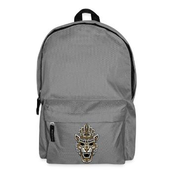 Mayan Inca Jaguar Mask Gold and White Tribal Totem - Backpack - elephant grey - Front