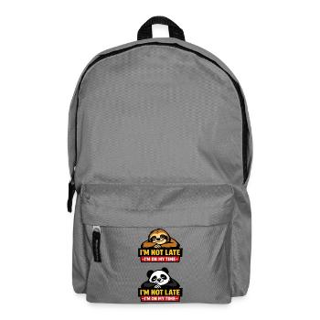 Not too late – Sloth sense of time - Backpack - elephant grey - Front