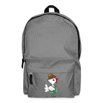 Poulet, poulet, poulet, chapeau de paille, enfant chapeau - Sac à dos - gris éléphant - Devant