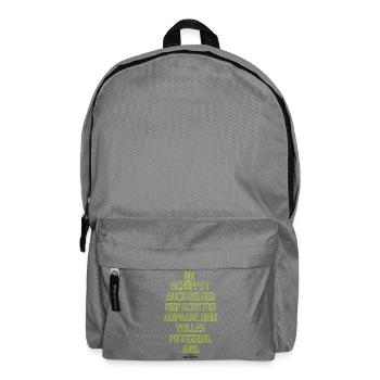 Neon Motivationszitat Potenzial entfalten - Rucksack - Mittelgrau - Vorne