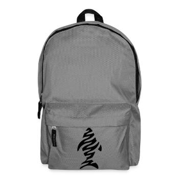 Baleine abstraite – Design moderne en noir et blanc - Sac à dos - gris éléphant - Devant