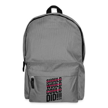 Should Would Could Did Motivation - Backpack - elephant grey - Front