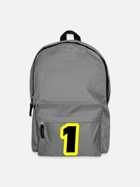 1 Number Symbol - Backpack - elephant grey