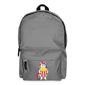 Unicorn Movie Night Popcorn - Backpack - elephant grey - Front