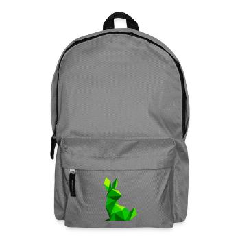 Lowpoly Rabbit - Backpack - elephant grey - Front