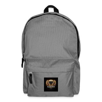 Albanien Goldenes Wappen  - Rucksack - Mittelgrau - Vorne