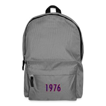 Jahreszahl 1976 Neonstil - Rucksack - Mittelgrau - Vorne
