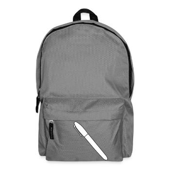 school school learn teacher teacher pencil pen p - Backpack - elephant grey - Front