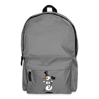 Un bonhomme de neige dansant - Sac à dos - gris éléphant - Devant