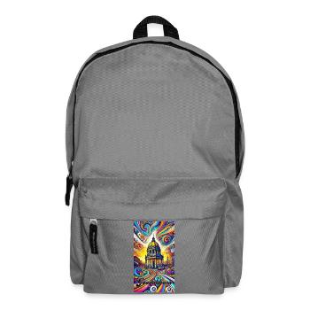 Guadalajara Mexico cathedral design - Backpack - elephant grey - Front