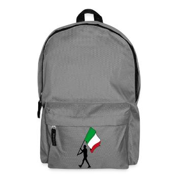 Flag Italy man walking - Backpack - elephant grey - Front