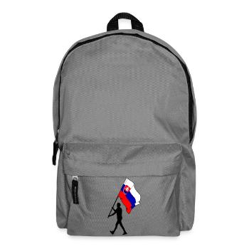 Flag Slovakia man walking - Backpack - elephant grey - Front