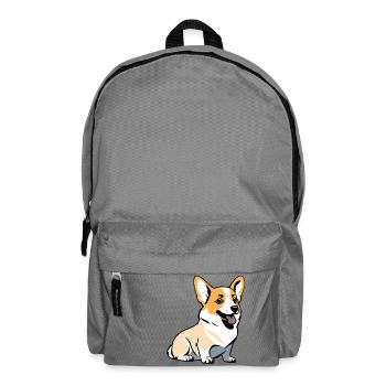 Corgi - Pet Dog Sticker - Rucksack - Mittelgrau - Vorne