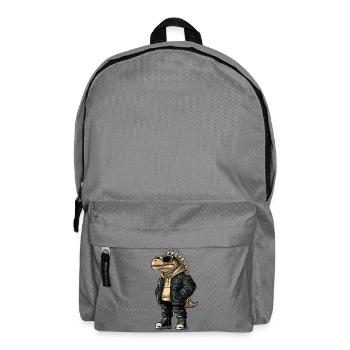 Dinosaur stegosaurus Cool Winter - Backpack - elephant grey - Front