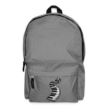 Clavier de piano balancé - Sac à dos - gris éléphant - Devant