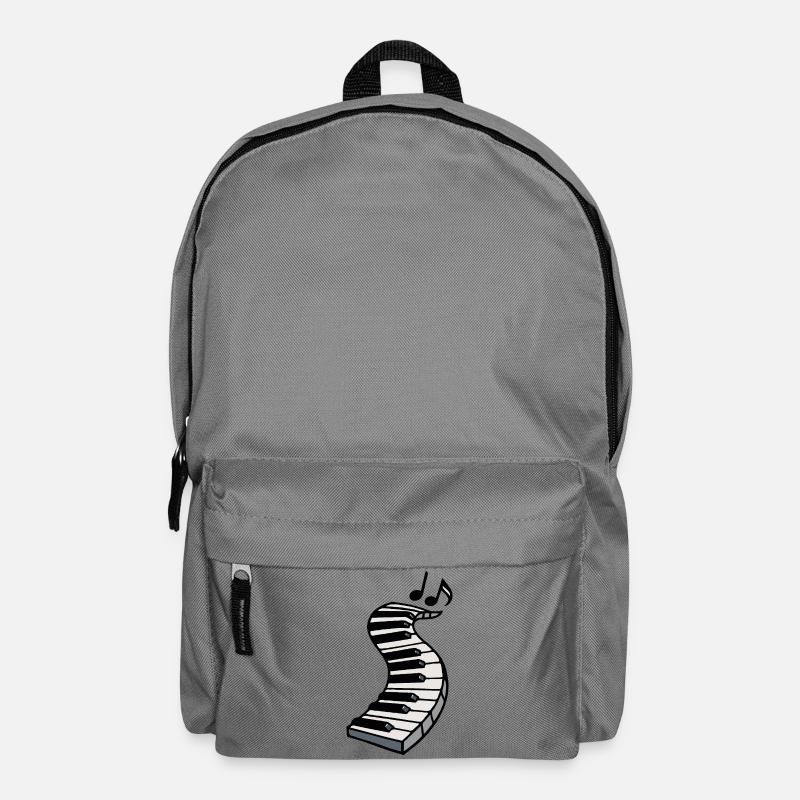 Klaviertastatur geschwungen - Rucksack - Mittelgrau
