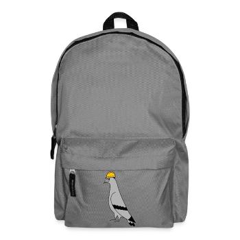 Pigeon Construction Helmet – Minimal Illustration - Backpack - elephant grey - Front