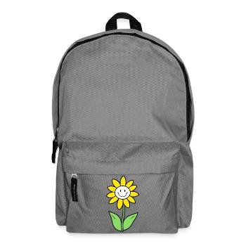 Smiling Sunflower Graphic - Backpack - elephant grey - Front