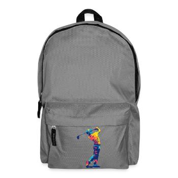 Golfer im Schwung - Rucksack - Mittelgrau - Vorne