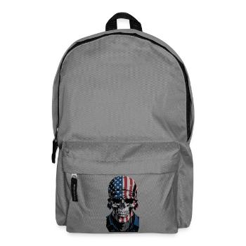 USA Totenkopf - Design du Crâne Patriote - Sac à dos - gris éléphant - Devant