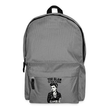 Rockabella Pin-Up: Outlaw Tattoo Girl & Lederjacke - Rucksack - Mittelgrau - Vorne