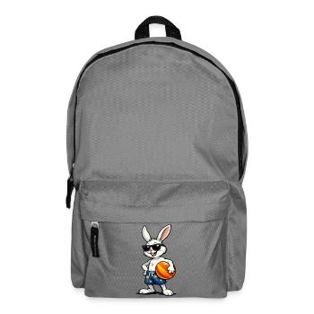 Hase Beach-Vibes mit Ball - Rucksack - Mittelgrau - Vorne