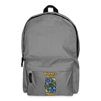 World's Best Mom Floral Vintage - Backpack - elephant grey - Front