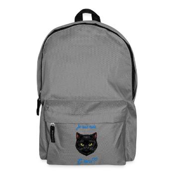Chat noir audacieux et alors?? - Sac à dos - gris éléphant - Devant