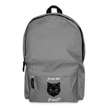 Chat noir Je suis noir et alors - Sac à dos - gris éléphant - Devant
