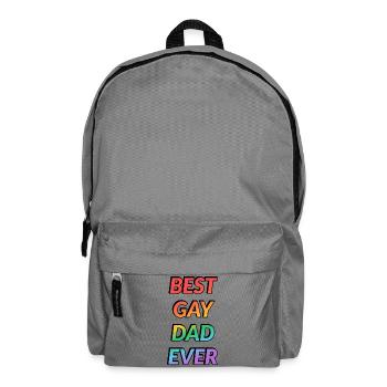 Best Gay Dad Ever LGBT Pride Month - Backpack - elephant grey - Front
