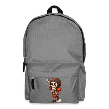 Lustiges Skelett spielt Football-Halloween-Spieler - Rucksack - Mittelgrau - Vorne