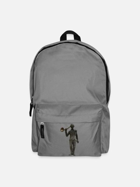 Statue mit Hörrohr - Rucksack - Mittelgrau