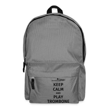 keep calm and play trombone - Rucksack - Mittelgrau - Vorne