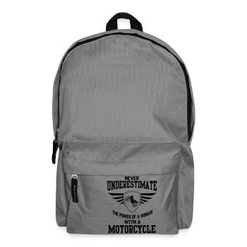 The power of a woman with a motorcycle - Rucksack - Mittelgrau - Vorne